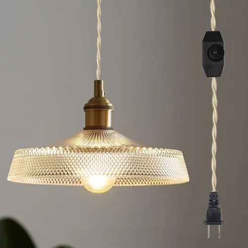 Vista 14 de Sedelan Lámpara Colgante de Vidrio, Iluminación Colgante Vintage, Iluminación Colgante de Cocina Sobre Isla Pasillo Dormitorio Lámpara Colgante