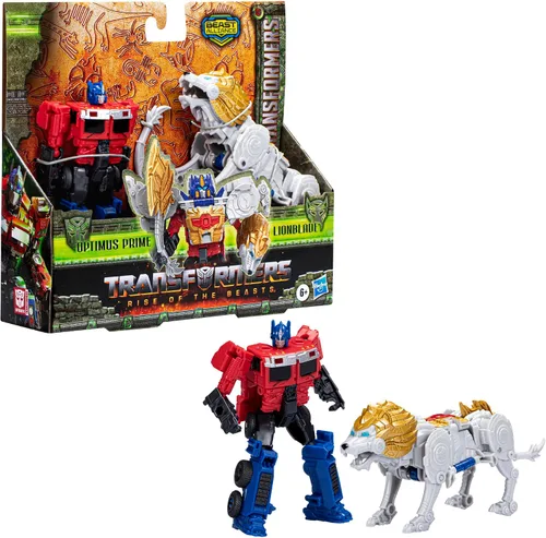 Vista 10 de Transformers: Rise of The Beasts Movie, Beast Alliance, Beast Combiners, paquete de 2 juguetes Optimus Prime y Lionblade Toys, a partir de 6 años, 5