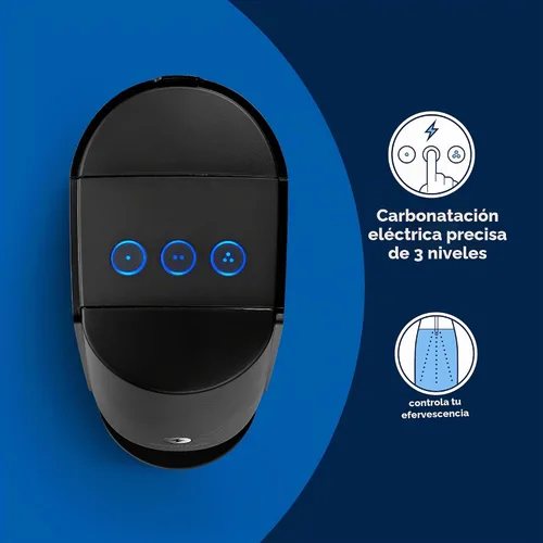 Vista 6 de SodaStream - E-TERRA - Máquina de soda PAQUETE DE VALOR 3 niveles automáticos de carbonatación Incluye 2 cilindros de CO2, 3 botellas aptas