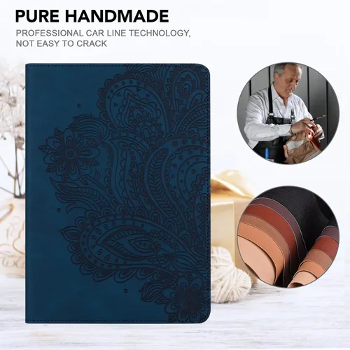 Vista 5 de Funda para Fire HD 8 / Fire HD 8 Plus (12ª/10ª generación, 2024/2022/2020), funda de piel sintética a prueba de golpes con ranuras para tarjetas