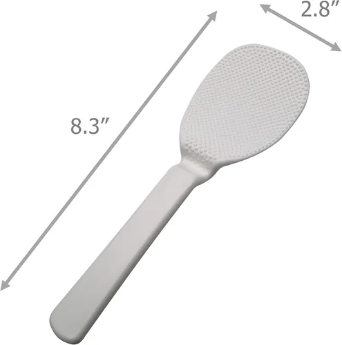 Vista 3 de EIKS Espátula de paleta de arroz antiadherente con soporte de ventosa para patata de arroz