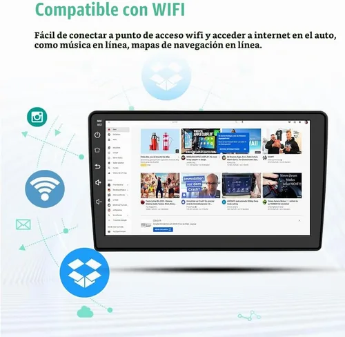 Vista 4 de Junsun Radio de coche estéreo Android 12 para Dodge Ram 1500 2500 2009-2012 Jeep Wrangler JK 2008-2018 con CarPlay Android Auto inalámbrico