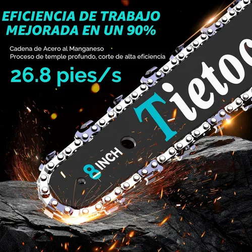 Vista 8 de Mini motosierra inalámbrica, portátil de 8 y 6 pulgadas, motosierra eléctrica portátil a batería, con 2 baterías y aceite automático, regalos