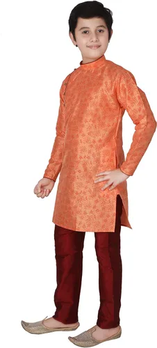 Vista 3 de Pro-Ethic Style Developer Conjunto de Kurta de seda india para niños 1 a 16 años Paquete de 1 (S-134)