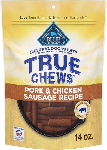 Vista 10 de Blue Buffalo True Chews - Golosinas para perros, hechas en EE. UU. con ingredientes naturales, receta de tocino de pollo, bolsa de 12 onzas Pollo