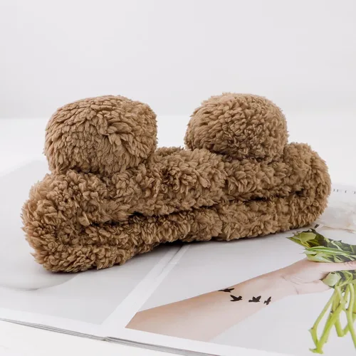 Vista 7 de YISSION 2 diademas de spa con orejas de oso, banda antideslizante para lavado de cara, maquillaje, cuidado de la piel, diadema facial, banda