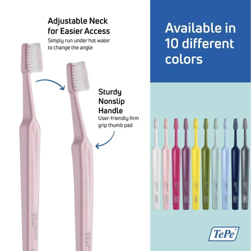 Vista 4 de Cepillo de Dientes Tepe Compact Soft Rosa claro