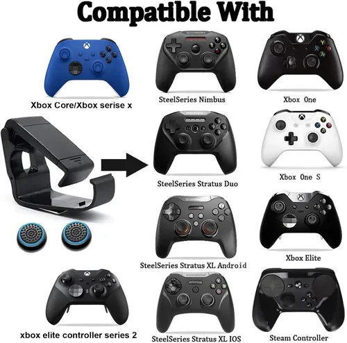 Vista 2 de Controller Mobile Phone Holder/Cellphone Mount/Clip Compatible with Microsoft Xbox/Xbox One/Xbox Series X/S/Xbox Elite 1 /Series 2 /Steelseries
