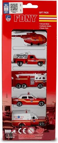 Vista 2 de Set de 5 vehículos para regalo Daron por FDNY