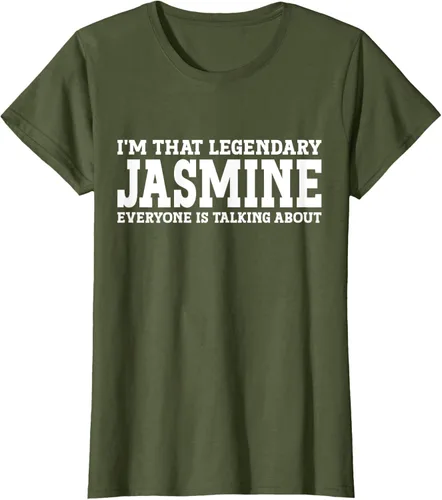 Vista 61 de Jasmine Personal Name - Camiseta divertida de jazmín para mujer y niña, Negro