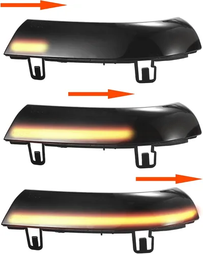 Vista 4 de X AUTOHAUX - Señal indicadora de giro para espejo lateral, luz LED secuencial dinámica para VW Golf 5 GTI, Jetta MK5, Passat B6 B5, Eos, R32, Rabbit