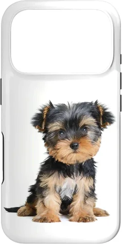 Vista 30 de Yorkie Puppy Portrait Cute Yorkshire Terrier Dog Lover - Carcasa para iPhone 17