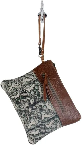 Vista 4 de Myra Bag Hope Pouch Upcycled Algodón & Cuero S-2914, Varios
