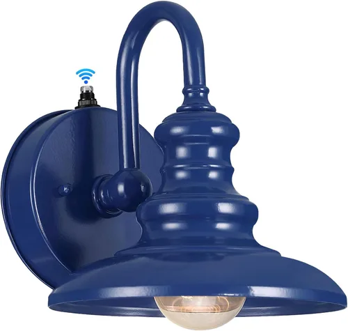 Vista 13 de LONEDRUID Aplique de Pared Exterior con Sensor de Anochecer a Amanecer Negro Luminarias de Granero con Cuello de Ganso Impermeables de Estilo Granja