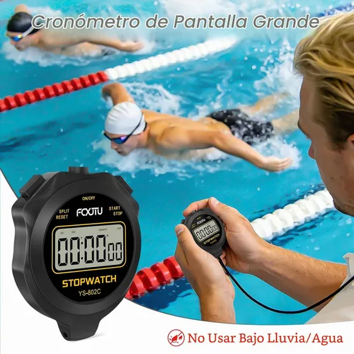 Vista 5 de Cronómetro deportivo digital simple, sin campanas, sin reloj, sin alarma, funcionamiento básico simple, silencioso, encendido/apagado, cronómetro