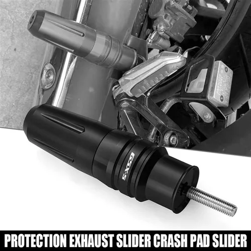 Vista 4 de Protector de choque de motocicleta Marcos de choque Almohadillas de escape Protector para Bajaj para Pulsar 200 NS 200 RS 200 AS (Color : A Titanio)