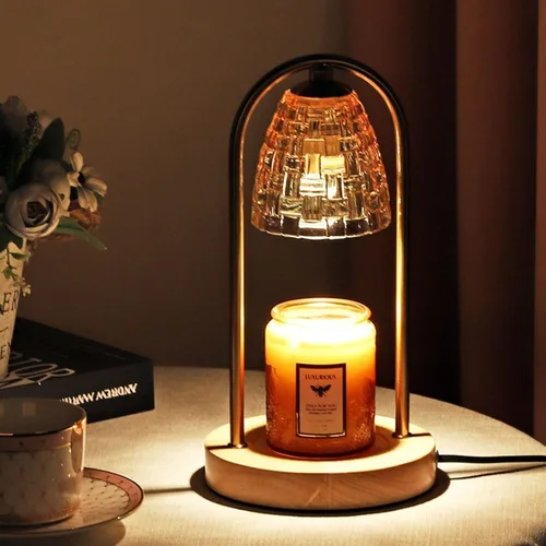 Vista 6 de Lámpara calentadora de velas con 2 bombillas, calentador eléctrico de velas con temporizador, regalos para mamá, bombillas aromáticas