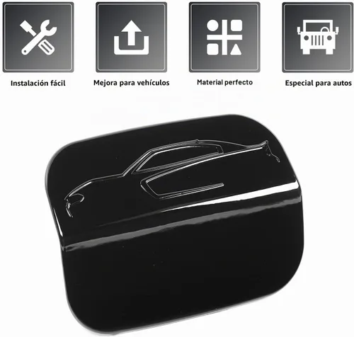 Vista 4 de RAZPOY Tapa de tapón de gasolina para accesorios de carga, cubierta de puerta de tanque de gasolina compatible con Dodge Charger 2011-2024, plástico