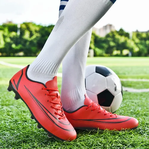 Vista 6 de ASOCO DREAM Zapatos de fútbol para hombre, zapatos de fútbol de suelo firme, zapatos de fútbol profesionales de caña baja, zapatos de fútbol