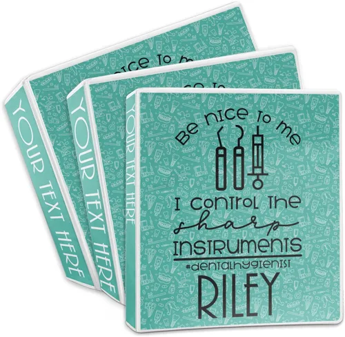 Vista 3 de Carpeta de 3 anillas para higienista dental - 1 pulgada (personalizado)