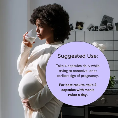 Vista 4 de Vitaminas prenatales de alimentos integrales (120 cápsulas), apoyo natural para la salud materna y fetal, multivitamínico prenatal para mujeres