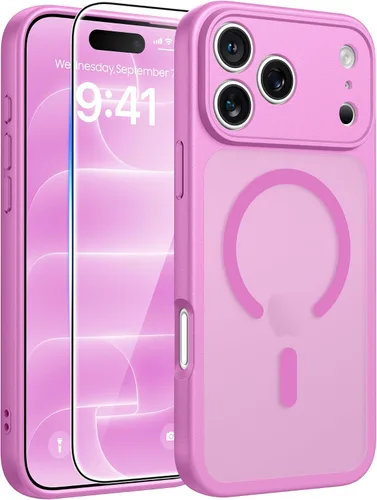 Vista 19 de FNTCASE - Funda para iPhone 16 Pro: magnética, mate, translúcida, de grado militar, protectora contra caídas, resistente, fina, duradera y a prueba