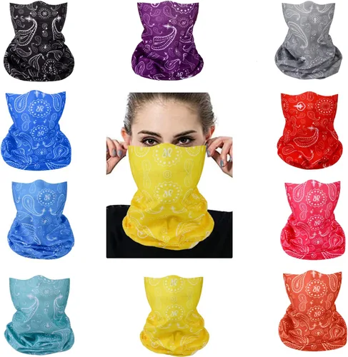 Vista 41 de Mascarillas de Polaina para el Cuello, Bufanda en Tubo, Bandanas Sin Costuras, Pañuelos para el Rostro, Cubierta Multiusos para la Cabeza