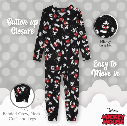 Vista 4 de Disney Baby Girls' Mickey Mouse One Piece Fleece