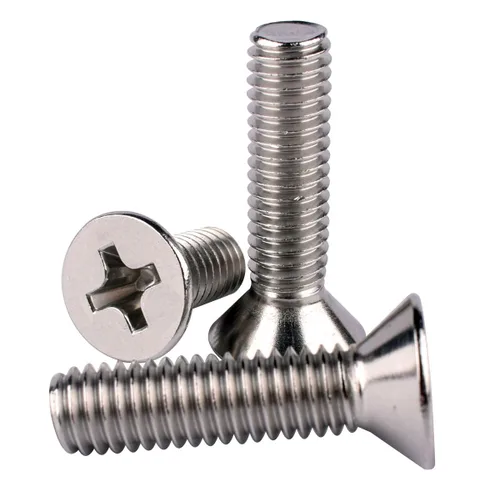 Vista 16 de 20 piezas de tornillos de máquina Phillips de cabeza avellanada plana de 1/4-20 x 1-1/2" UNC, acero inoxidable 304 18-8, rosca completa, rosca gruesa
