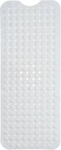 Vista 42 de ENKOSI Tapete de baño antideslizante, extra largo de 40 x 16 pulgadas, tapete antideslizante grande para bañera y ducha con ventosas y agujeros