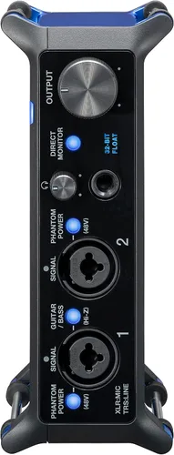 Vista 3 de Zoom Convertidor de audio UAC-232 con flotador de 32 bits, interfaz de audio, 2 entradas combinadas XLR/TRS, salidas de auriculares, frecuencia