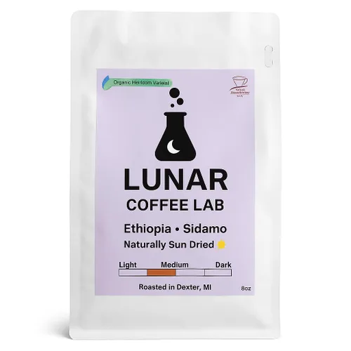 Vista 5 de Lunar Coffee Lab Café orgánico medio tostado medio descafeinado medio – Proceso de agua de montaña medio descafeinado Guatemala, mitad reliquia