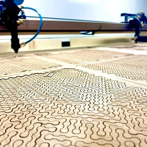 Vista 3 de Rompecabezas de madera para doblar la mente, rompecabezas medianos para adultos, 50 piezas, 11.3 x 11.3 pulgadas