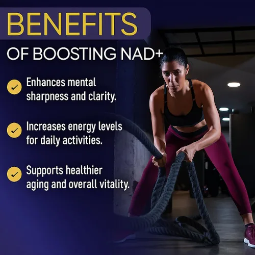 Vista 3 de Ageless NAD+ Suplementos para mujeres y hombres 300 mg de cloruro de ribósido de nicotinamida Suplemento dietético para antienvejecimiento