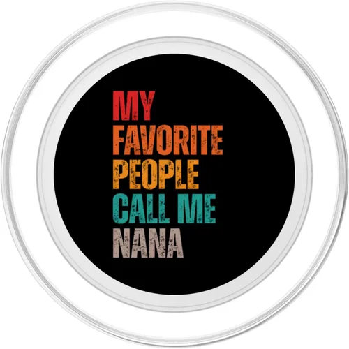 Vista 2 de My Favorite People Call Me Nana Retro Vintage PopSockets MagSafe PopGrip para iPhone