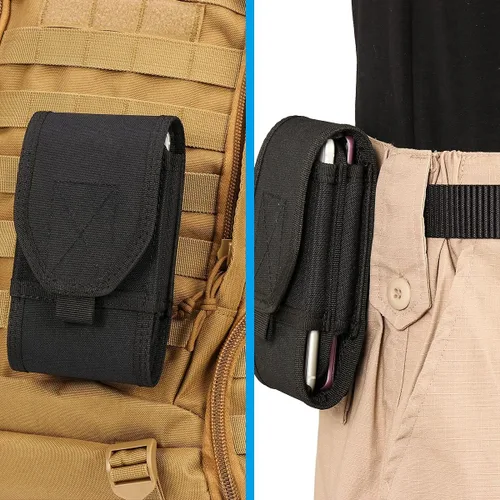 Vista 8 de Funda táctica MOLLE de doble capacidad para iPhone 13 Pro Max/XS Max, tamaño grande