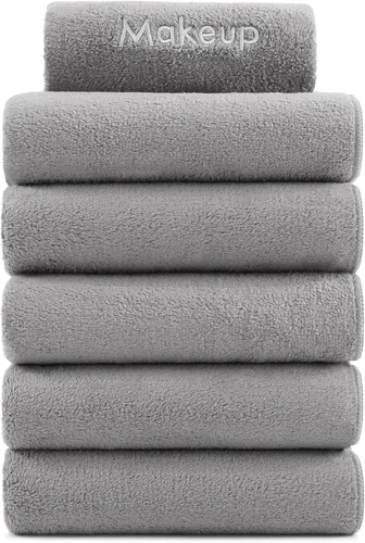Vista 13 de Arkwright - Paquete de 6 toallas desmaquillantes para la cara de forro polar coral, toallas faciales ultrasuaves y reutilizables, limpieza facial