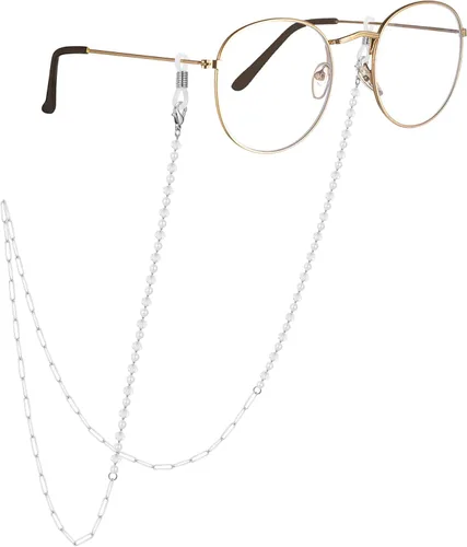 Vista 57 de AllenCOCO Cadena para gafas, correa para lentes de sol para mujer, cadena de oro de 14 quilates, soporte para lentes alrededor del cuello