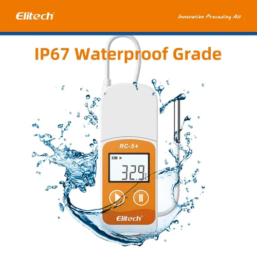 Vista 6 de Elitech RC-5+ TE Digital PDF Registrador de datos de temperatura USB Grabador reutilizable Termómetro refrigerador 32000 puntos de alta precisión