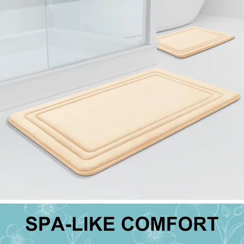 Vista 7 de Grandaily Alfombra de Baño de Espuma Viscoelástica 24x16, Ultra Suave, Antideslizante y Absorbente, Alfombras de Baño Lavables a Máquina y Secables