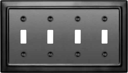Vista 21 de Monarch Abode Placa de Pared de Interruptor de Palanca de 1 Gang, Placa de Pared de Interruptor Individual de Metal Arquitectónico, Placa Decorativa