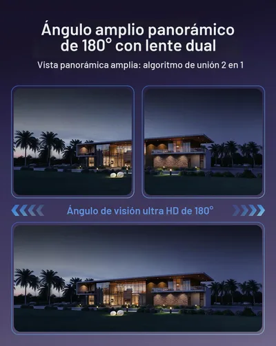 Vista 2 de Anpviz cámara IP dual del PoE de la lente de 4K 8MP, cámara panorámica