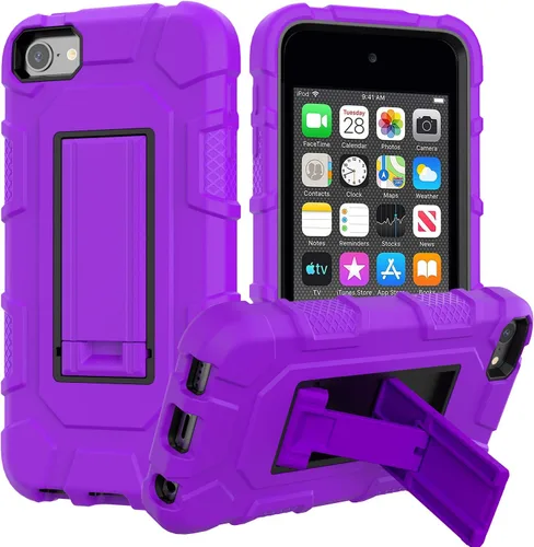 Vista 9 de ZoneFoker Funda para iPod Touch 7ª, 6ª y 5ª generación, resistente a los golpes, para Apple iPod Touch 7/6/5 generación, color negro