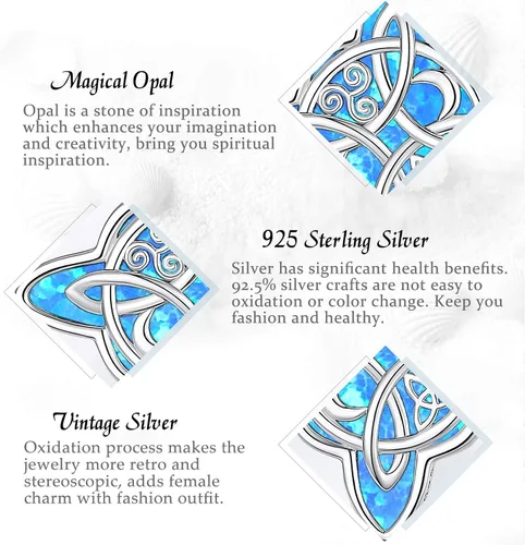 Vista 8 de CELESTIA Nudo de Bruja Plata 925 Original Amuletos de Proteccion Witches Knot Necklace - 20 Inch Box Chain