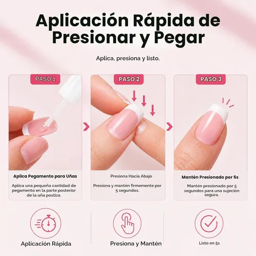 Vista 4 de Beetles - Pegamento de uñas a presión de secado rápido, 0.3 fl oz