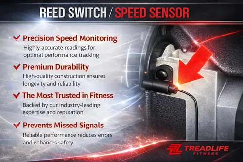 Vista 2 de Sensor RPM con interruptor de láminas de cinta de correr - Compatible con cintas de correr de imagen - 165798