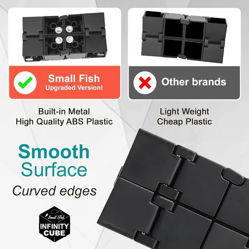 Vista 5 de Cubo infinito sensorial fidget, juego de fidgeting EDC para niños y adultos, minigadget genial, mejor para el alivio del estrés y la ansiedad