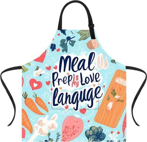 Vista 11 de Delantal divertido con 2 bolsillos para hombres y mujeres, barbacoa, parrilla, delantales con babero ajustable, regalos, cocina, cocina de la cocina