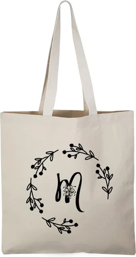 Vista 24 de TBF Bolsas de lona resistentes con iniciales personalizadas para mujer