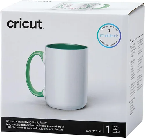 Vista 3 de Cricut Beveled Blank - 425 ml / 15 oz (1 ud) Taza de cerámica de 15 oz con diseño de bosque (1)